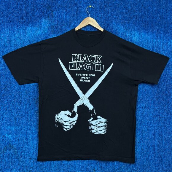 Black Flag Everything Went Black Hardcore Punk Band Tee XL - Picture 1 of 4